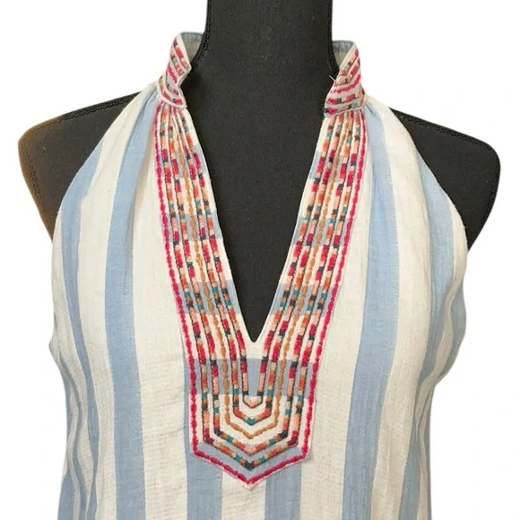 THML Tank Style Embroidered Bohemian Shift Dress - Picture 3 of 13